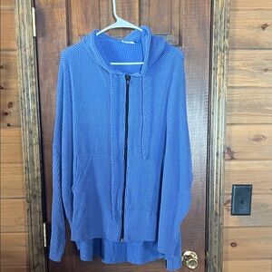 Blue Zip-Up Hoodie